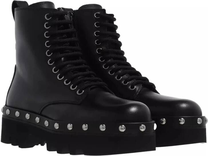 Furla Rita Army Boot met Zilveren Details Black Dames