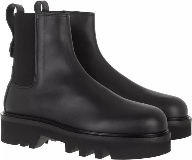 Furla Zwarte Chelsea Boot met leren afwerking Black Dames