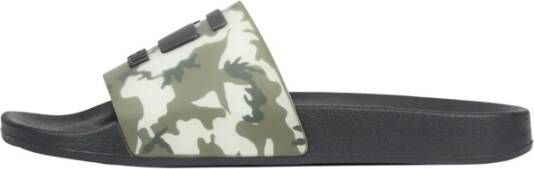 G-Star Camo Print Slide Sandalen Groen Heren