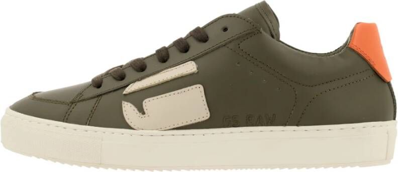 G-Star Klassieke lage sneaker met logo-patch Groen Heren