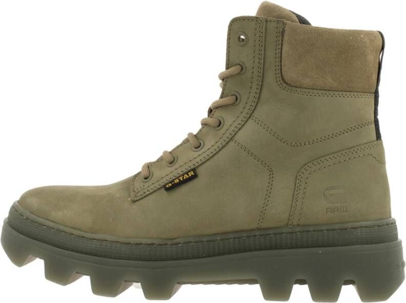 G-Star Moderne Enkellaars met Nubuck en Unieke Details Groen Heren