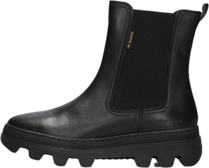 G-Star Zwarte Leren Chelsea Boots Noxer Black Dames