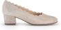 Gabor Beige-gouden metallic leren pumps Beige Dames - Thumbnail 5