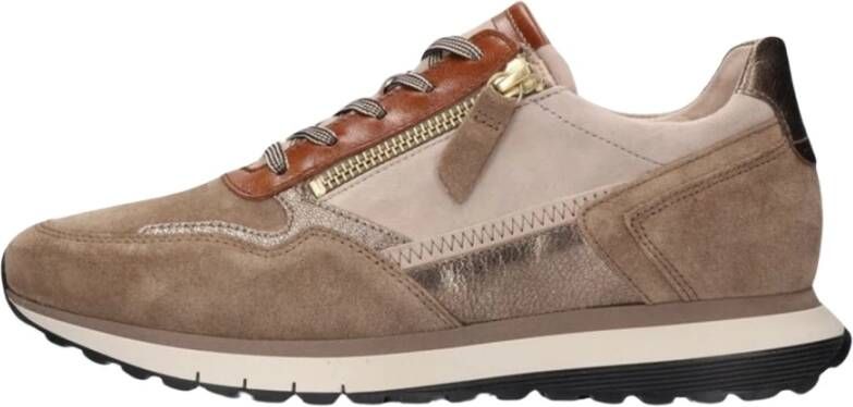 Gabor Beige Lage Sneakers Stijlvol Model Multicolor Dames