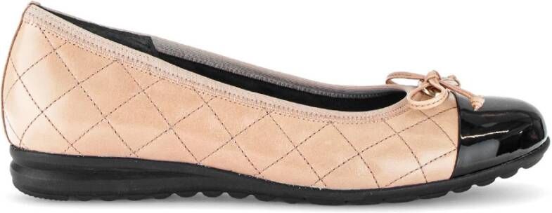 Gabor Beige Leren Ballet Flats Beige Dames