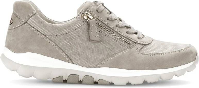 Gabor Rollingsoft Sneaker 66.968.62 Muschel Leinen Taupe