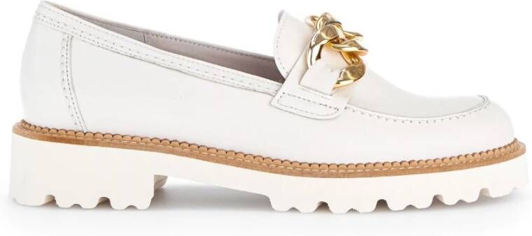 Gabor Beige Leren Loafers Beige Dames