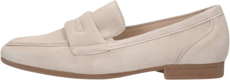 Gabor Beige Loafers met Elegant Design Beige Dames