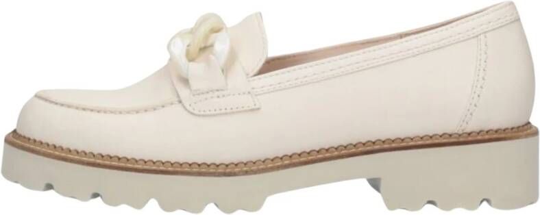 Gabor Beige Loafers met Kettingdetail Beige Dames