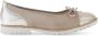 Gabor Beige metallic leren ballerina's van suède Beige Dames - Thumbnail 1