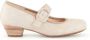 Gabor Beige metallic leren pumps Beige Dames - Thumbnail 1