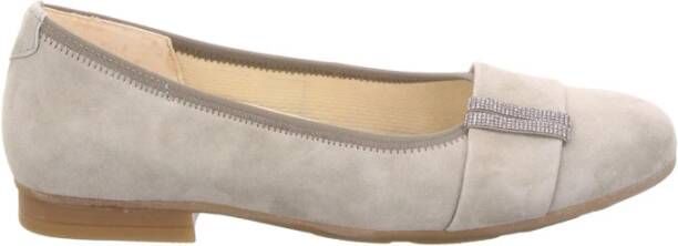 Gabor Beige Nubuck Ballerina's Beige Dames