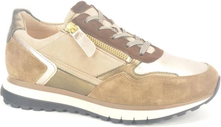 Gabor Beige Runner Combi Sneakers Beige Dames