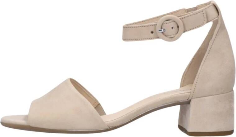 Gabor Beige Suède Comfort Sandalen 902 Beige Dames