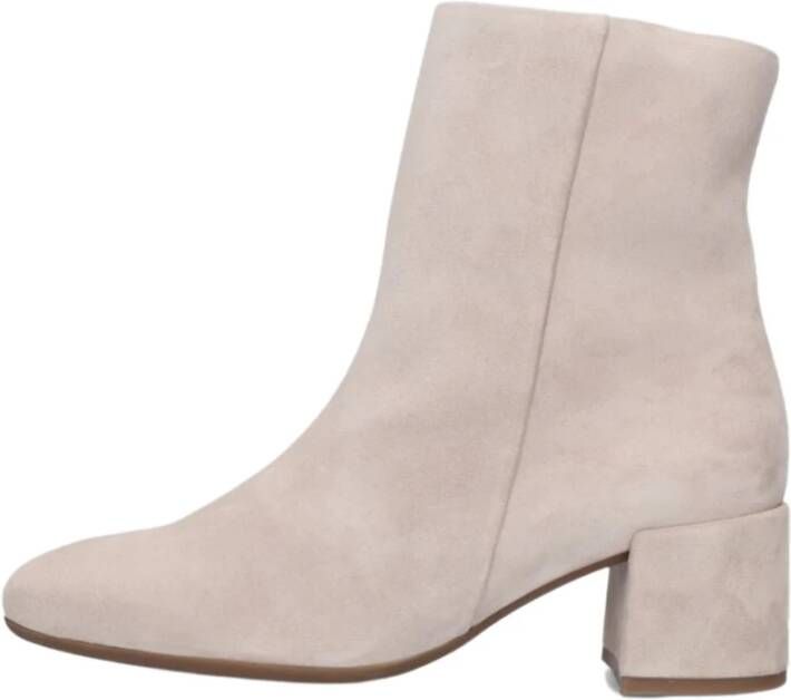 Gabor Beige Suède Enkellaarsjes Beige Dames