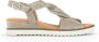 Gabor Beige Suède Kruisband Sandalen Beige Dames - Thumbnail 1