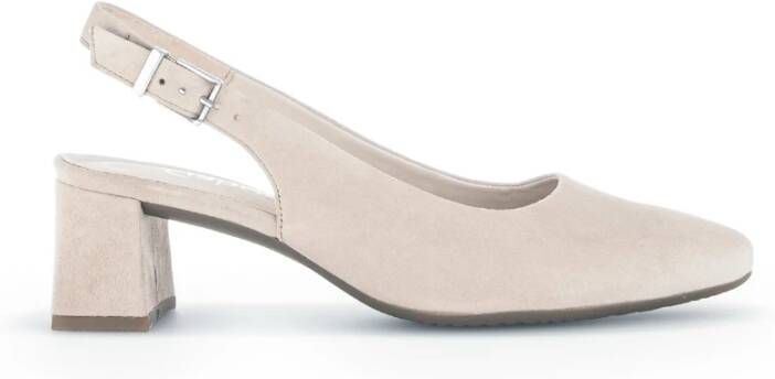 Gabor Beige suède leren pumps met achterband Beige Dames