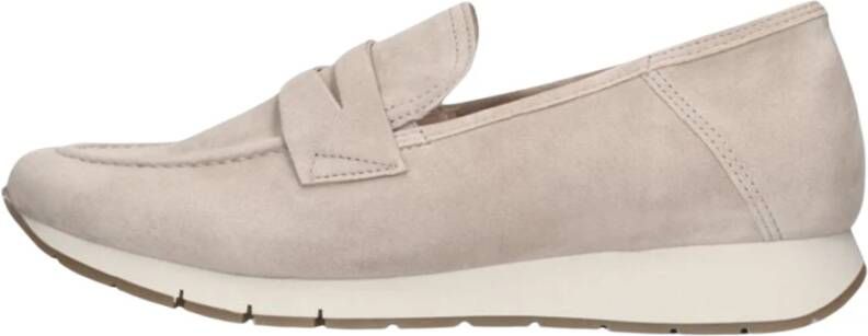 Gabor Beige Suède Loafers Stijlvolle Comfortabele Schoenen Beige Dames