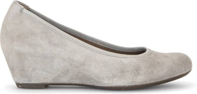 Gabor Beige Suède Sleehak Ballerina Schoenen Beige Dames