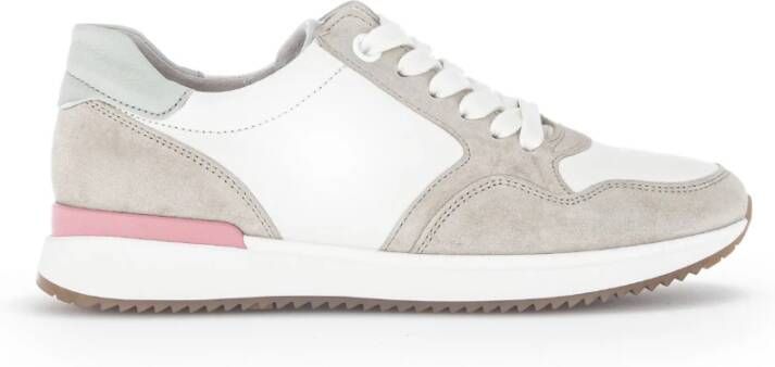 Gabor Beige Suède Sneakers Beige Dames