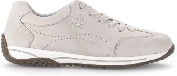 Gabor Beige Suède Sneakers Comfortabele Instappers Beige Dames