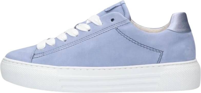 Gabor Blauwe Lage Sneakers met Plateauzool Blue Dames