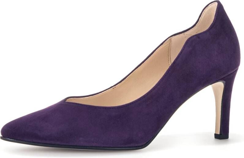 Gabor Blauwe Leren Elegante Pumps Purple Dames