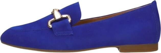 Gabor Blauwe Loafer 211 met Gouden Horsebit Blue Dames