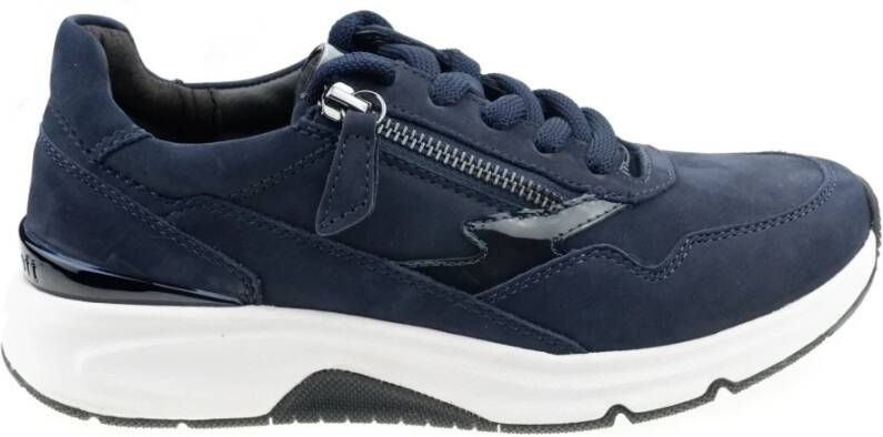 Gabor Blauwe Rollende Wandelsneaker Blue Dames