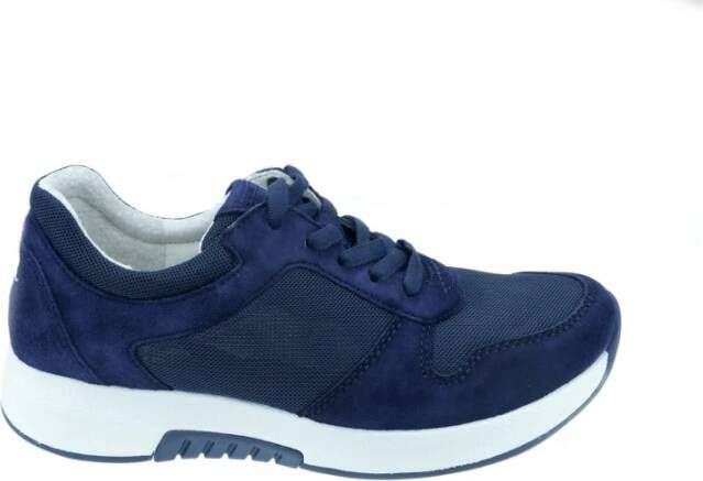 Gabor rollingsoft sensitive 76.946.46 dames rollende wandelsneaker blauw