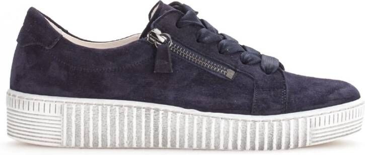 Gabor Blauwe Sneaker Must-Have Comfort Look Blue Dames