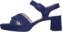 Gabor Blauwe Suède Kruisband Sandalen Blue Dames - Thumbnail 3