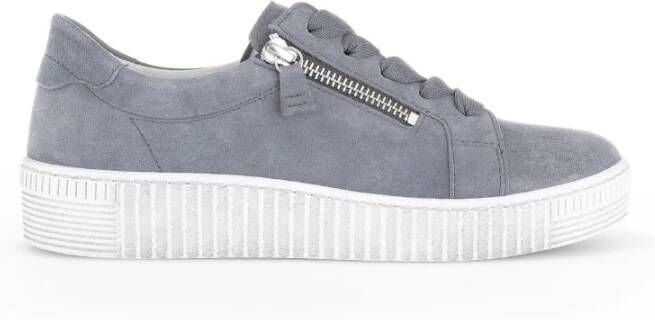 Gabor Blauwe Suède Sneakers Blue Dames