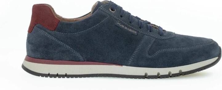 Gabor Blauwe Suède Sneakers Stijlvol Comfortabel Blue Dames