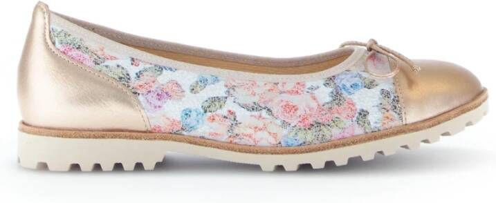 Gabor Bloemen leren ballerina's Multicolor Dames