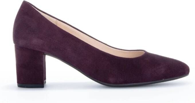 Gabor Bordeaux Leren Pumps Purple Dames