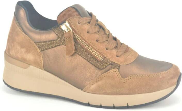 Gabor Bronze Runner Sneakers Brown Dames