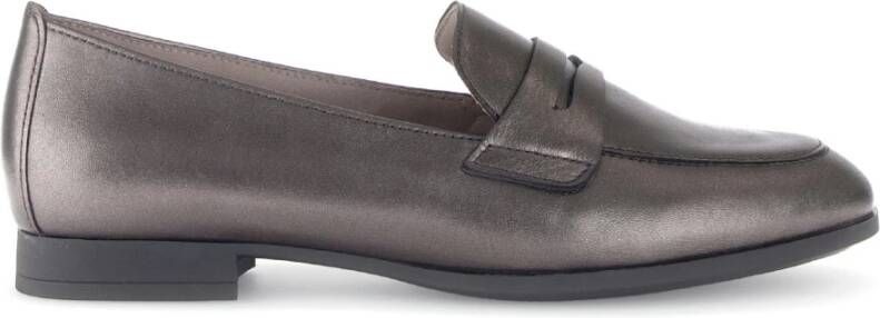 Gabor Bronzen Leren Loafers Stadsstijl Brown Dames