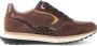 Gabor Bruin Lederen Combinatie Sportieve Casual Sneakers Brown Dames - Thumbnail 2