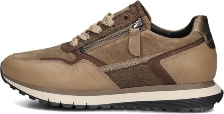 Gabor Bruine Lage Stijlvolle Sneakers Brown Dames