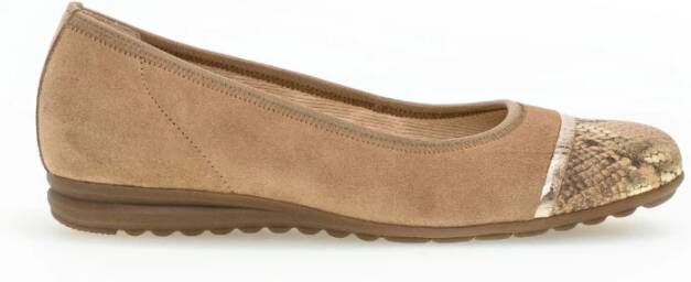 Gabor Bruine Suède Ballerina Schoenen Brown Dames