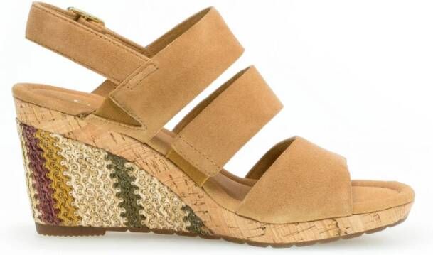 Gabor Bruine suède sandalen met 50 mm hak Brown Dames