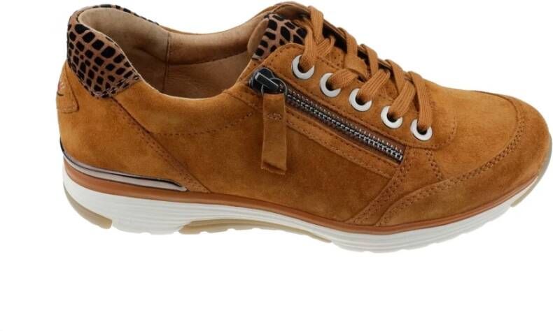 Gabor Bruine Walking Sneaker voor Vrouwen Brown Dames