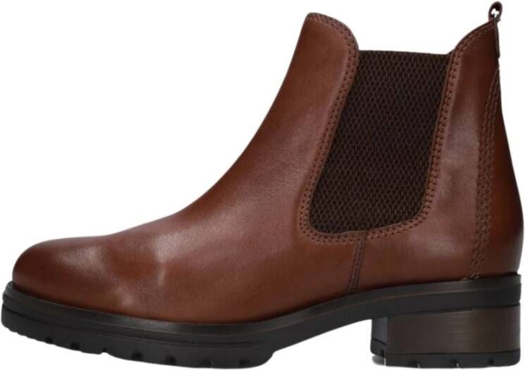 Gabor Cognac Chelsea Boots Stijlvol Trendy Comfort Brown Dames