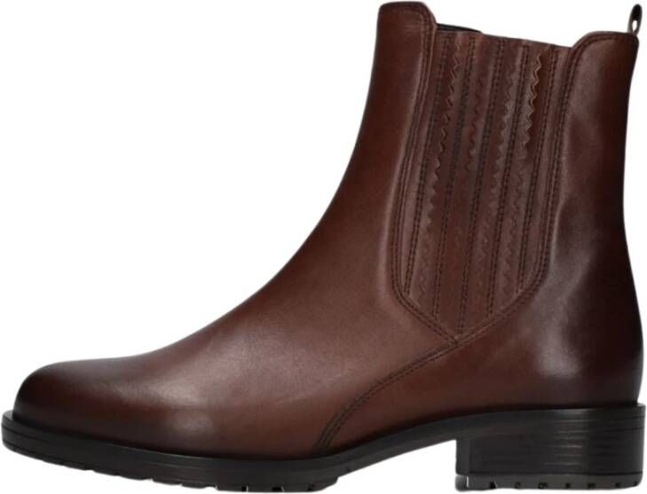 Gabor Cognac Comfort Enkellaarsjes Brown Dames