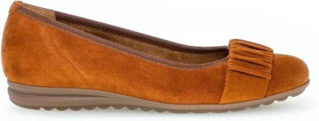 Gabor Cognac Instap Ballerina Schoenen Brown Dames