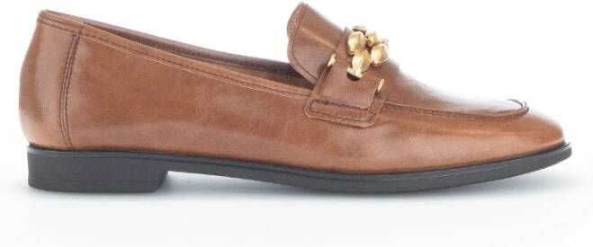 Gabor Cognac Leren Mocassins Brown Dames