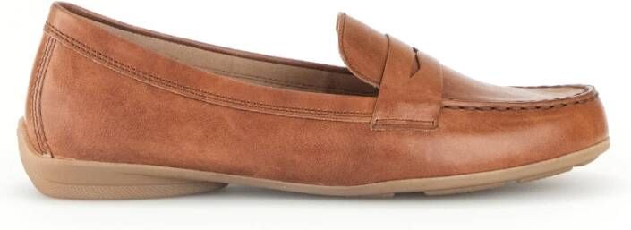 Gabor Cognac Leren Mocassins Zomerstijl Brown Dames