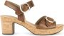 Gabor Cognac Leren Sandalen Brown Dames - Thumbnail 2