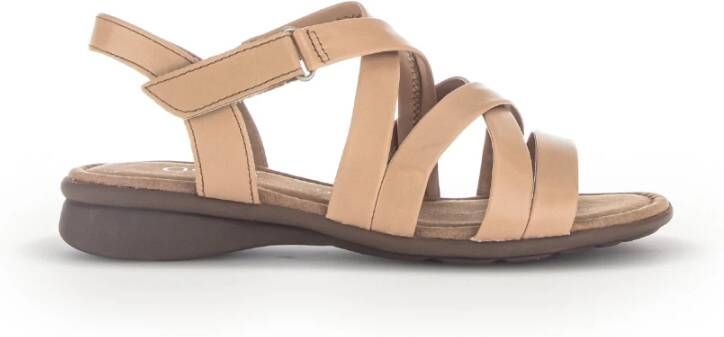 Gabor Cognac Leren Sandalen Comfortabele Stijl Brown Dames